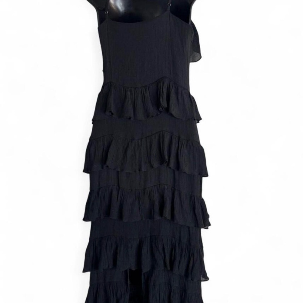 MINKPINK Black Strapless Tiered Dress
